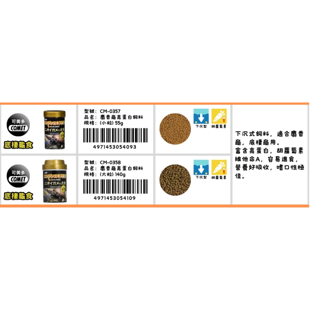 蛋叔叔-COMET-可美多-沉底烏龜飼料/沉底飼料/善玉菌/屋頂龜/麝香龜/果核龜/異型飼料/墨西哥巨蛋/豬鼻龜/螯蝦-細節圖3