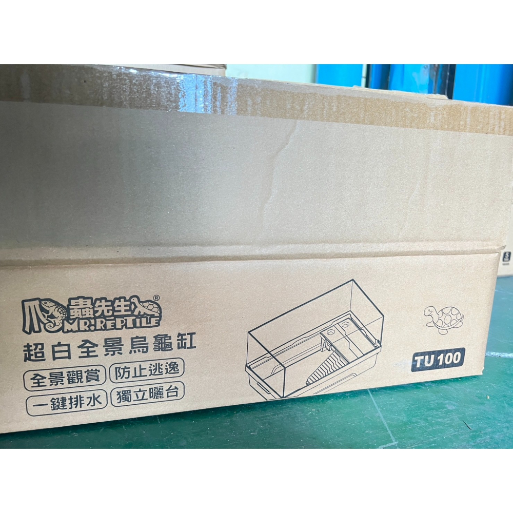 蛋叔叔-爬蟲先生-超白全景烏龜缸/TU100/烏龜套缸/烏龜缸/新手缸/巴西龜/地圖龜/屋頂龜/麝香龜/六角恐龍-細節圖5