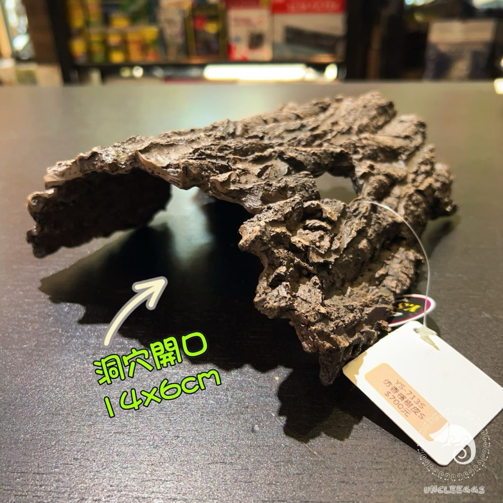 蛋叔叔-YS-713-S 仿香檳樹皮S/守宮洞/守宮屋/洞穴/造景/樹洞/樹棲型/劍毒蛙/玉米蛇/巨人守宮/睫角守宮-細節圖3