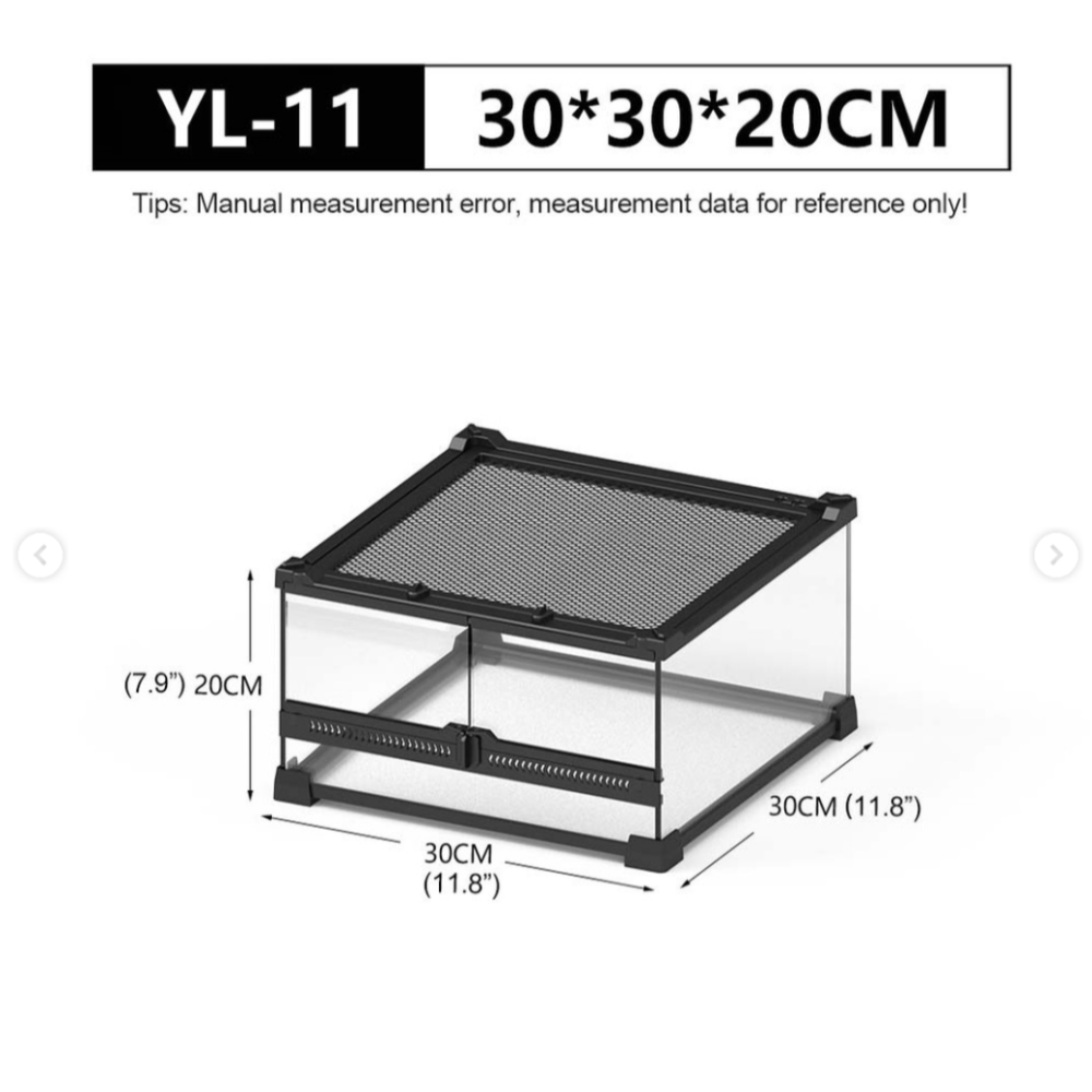 蛋叔叔【免運費】NOMO-雙開強化爬蟲缸-30cm矮缸/可堆疊/氣動式/爬蟲缸/爬蟲箱/寵物箱/寵物缸/雨林缸/角蛙缸-細節圖2