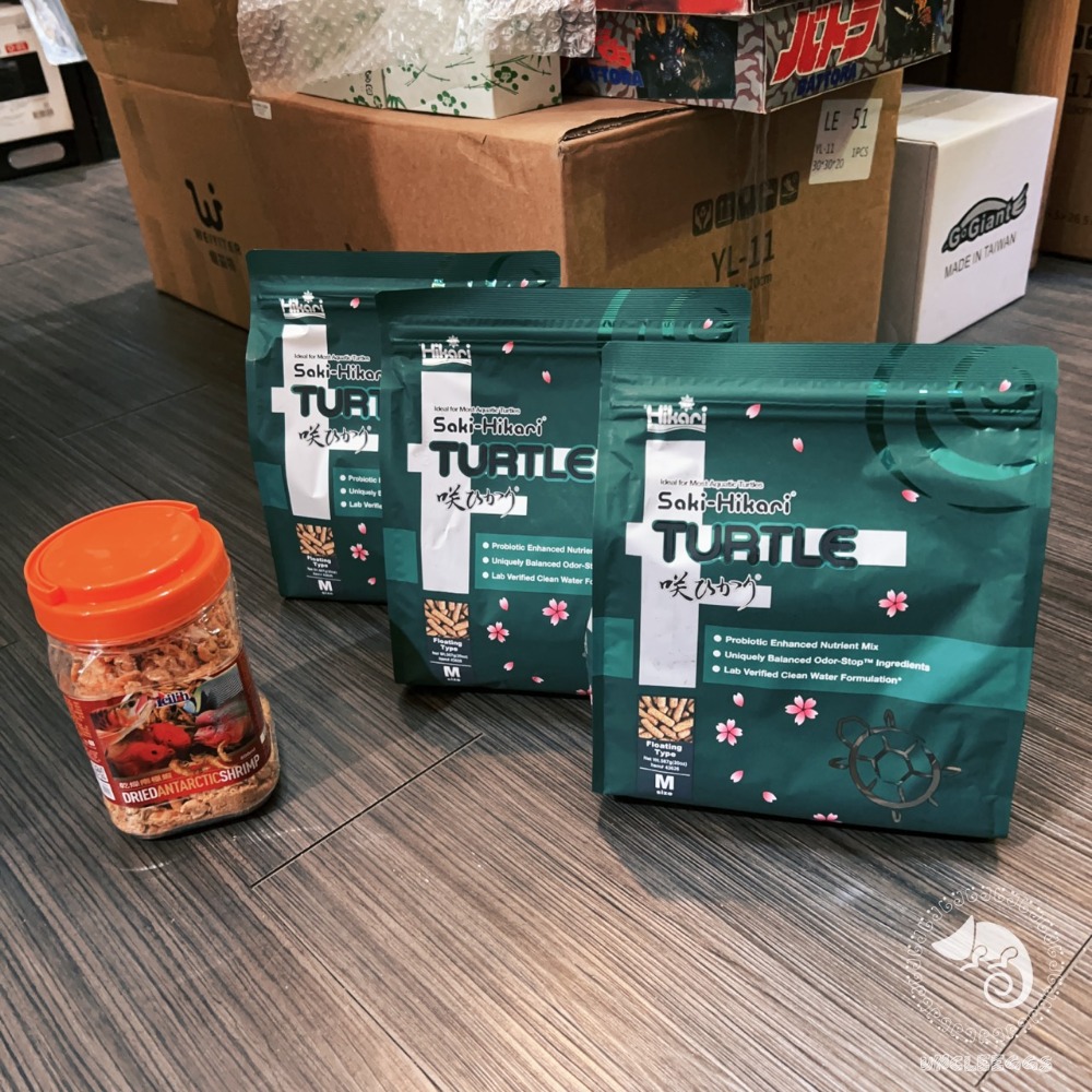 蛋叔叔-Hikari高夠力Saki烏龜飼料M(3包送蝦)/巴西龜/鑽紋龜/屋頂龜/水龜飼料/澤龜飼料/大花臉/鑽紋龜-規格圖8