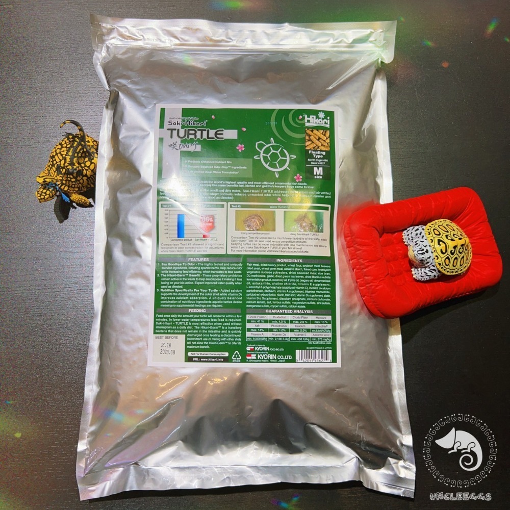 蛋叔叔-Hikari高夠力Saki烏龜飼料M(3包送蝦)/巴西龜/鑽紋龜/屋頂龜/水龜飼料/澤龜飼料/大花臉/鑽紋龜-規格圖8