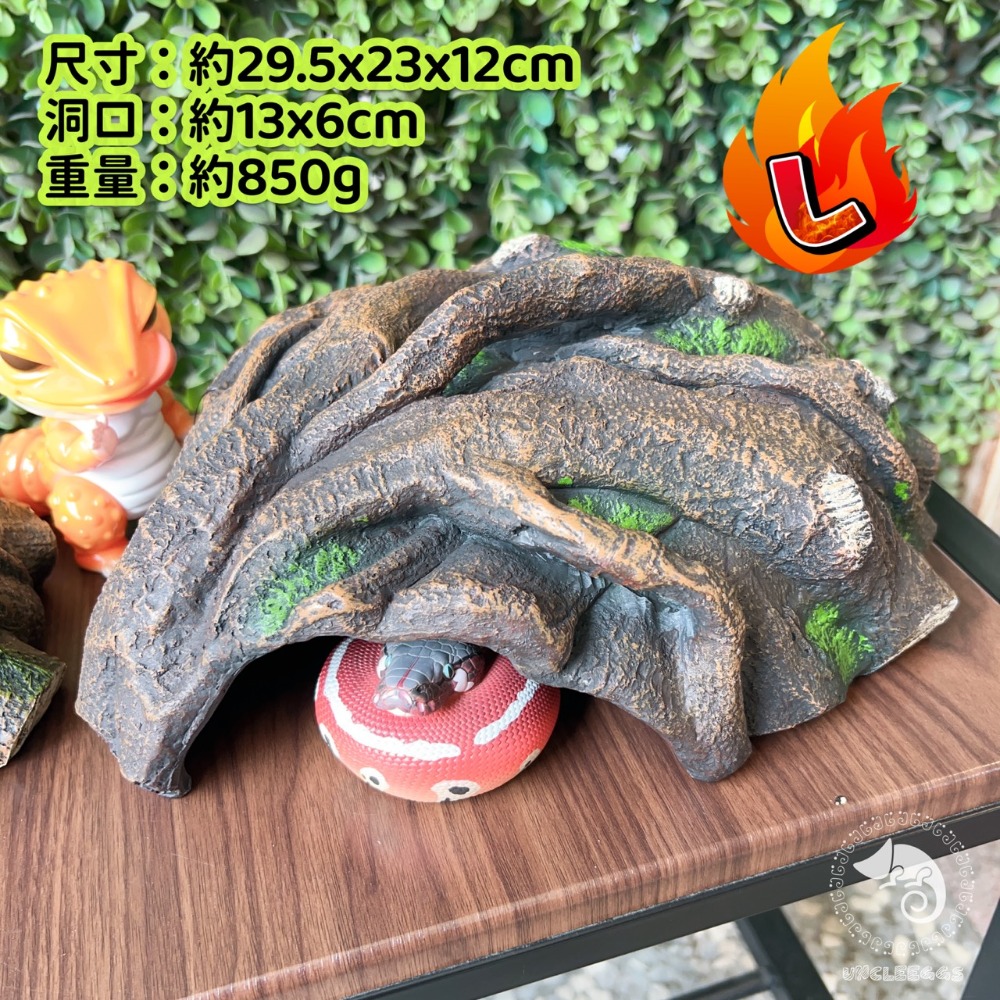 蛋叔叔-LD-躲藏洞-樹藤/樹洞/守宮洞/守宮屋/洞穴/造景/瘤尾守宮/肥尾守宮/沙漠景/蠍子/豹紋守宮/躲避屋/蛇洞-規格圖11