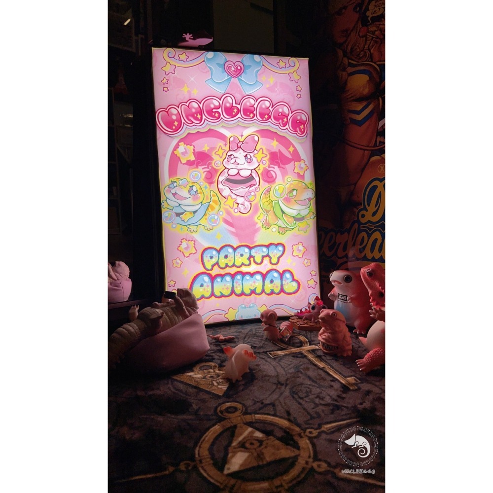 蛋叔叔-Party Animal派對燈箱/鋁合金/UNCLEEGG/畫布燈箱/掛畫/小夜燈/裝置藝術-細節圖2