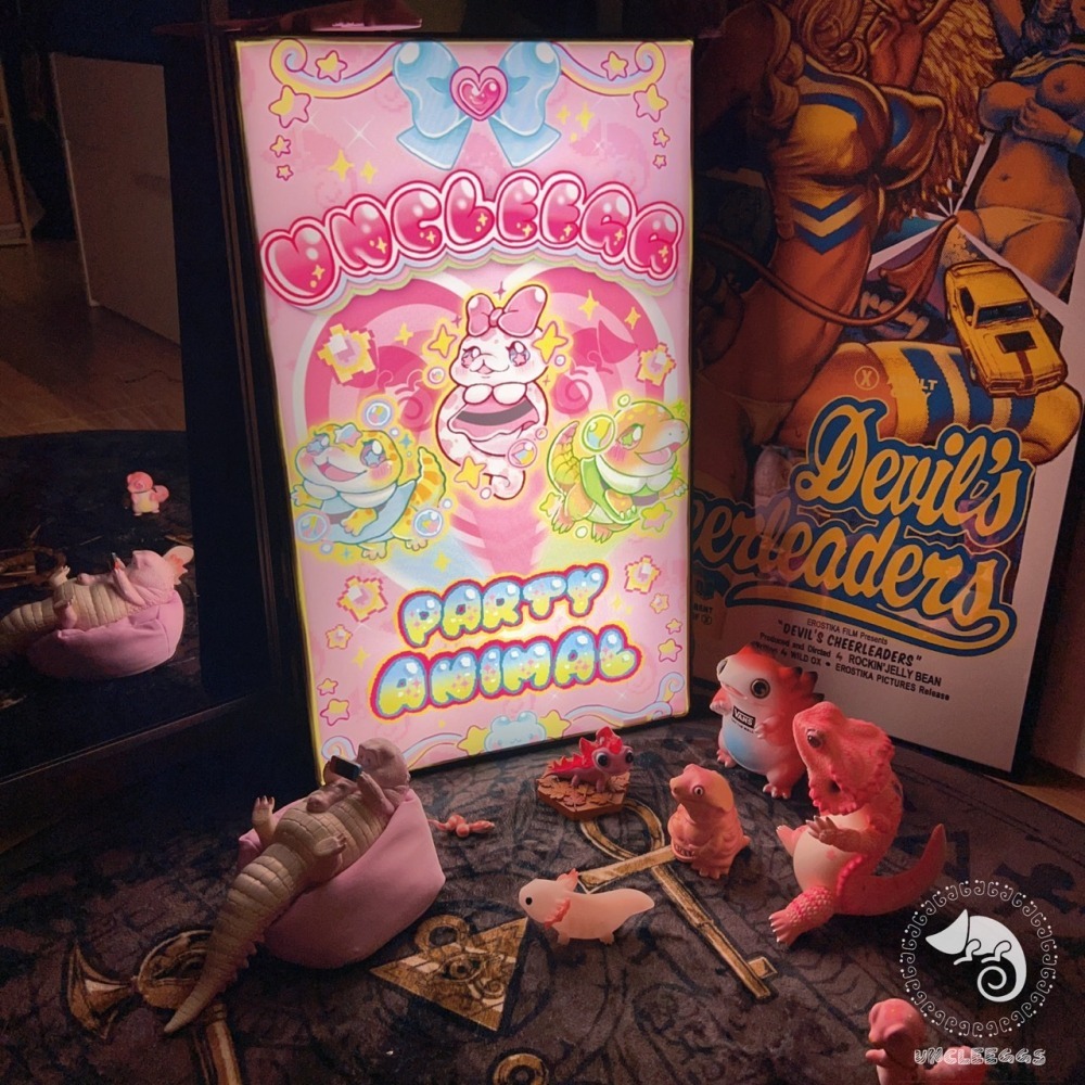 蛋叔叔-Party Animal派對燈箱/鋁合金/UNCLEEGG/畫布燈箱/掛畫/小夜燈/裝置藝術-細節圖3