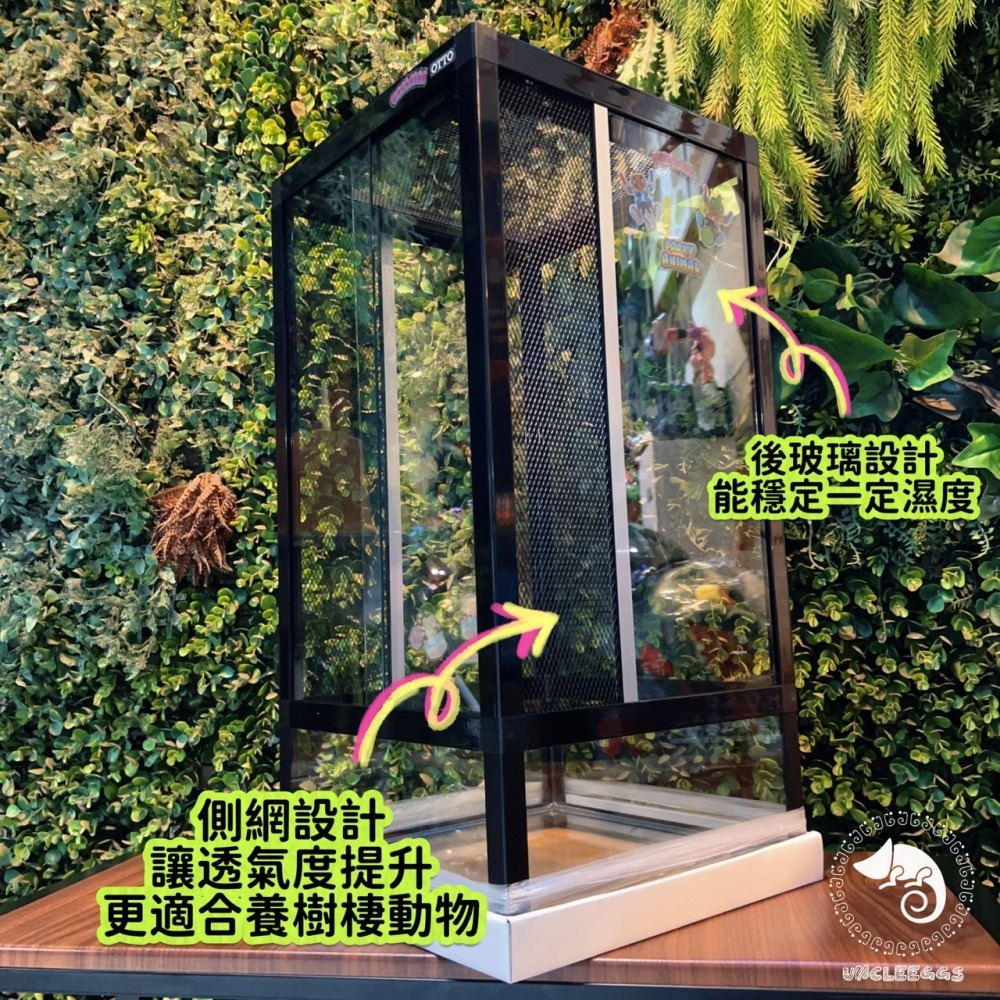 蛋叔叔【免運費】鋁框半網樹棲缸/爬蟲箱/寵物箱/寵物缸/樹棲缸/樹棲型/巨人守宮/睫角守宮/變色龍/雨林缸/造景缸-細節圖2