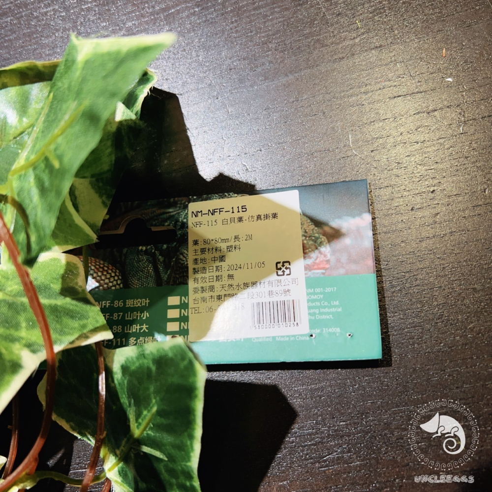蛋叔叔-NOMO-仿真掛葉-白貝葉/變色龍/鬆獅蜥/睫角守宮/樹蛙/紅眼樹蛙/巨人守宮/植物爬藤/雨林缸/藤蔓/樹棲-細節圖4