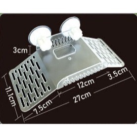 蛋叔叔-爬蟲先生-烏龜橋型爬台/曬台/浮台/烏龜島/曬背/壓克力/吸盤式/休息台/睫角守宮/巨人守宮/樹蛙/寄居蟹/蠑螈-細節圖5