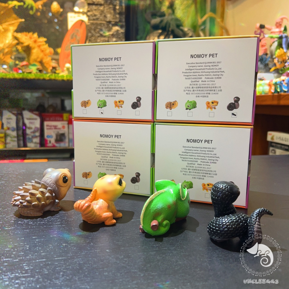 蛋叔叔【預購】NOMO爬蟲公仔/守宮公仔/黑王蛇/變色龍/鱷龜公仔/豹紋守宮/擬鱷龜/高冠變色龍/王蛇/擺飾/標本-細節圖6