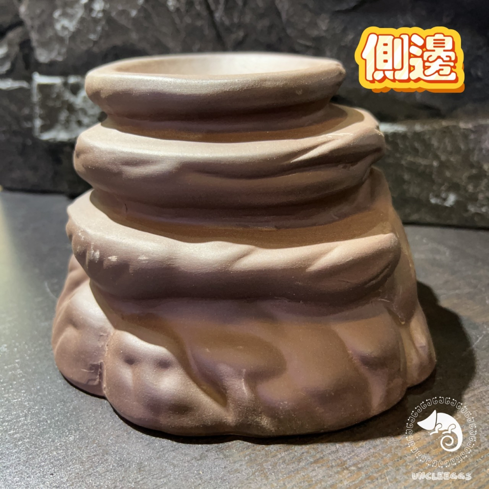 蛋叔叔-MR-紫砂陶推石屋/陶瓷洞穴/守宮洞/守宮屋/洞穴/藍舌蜥/曬台/蠍子/保濕/螯蝦/豹紋守宮/蛇洞/肥尾守宮-細節圖8