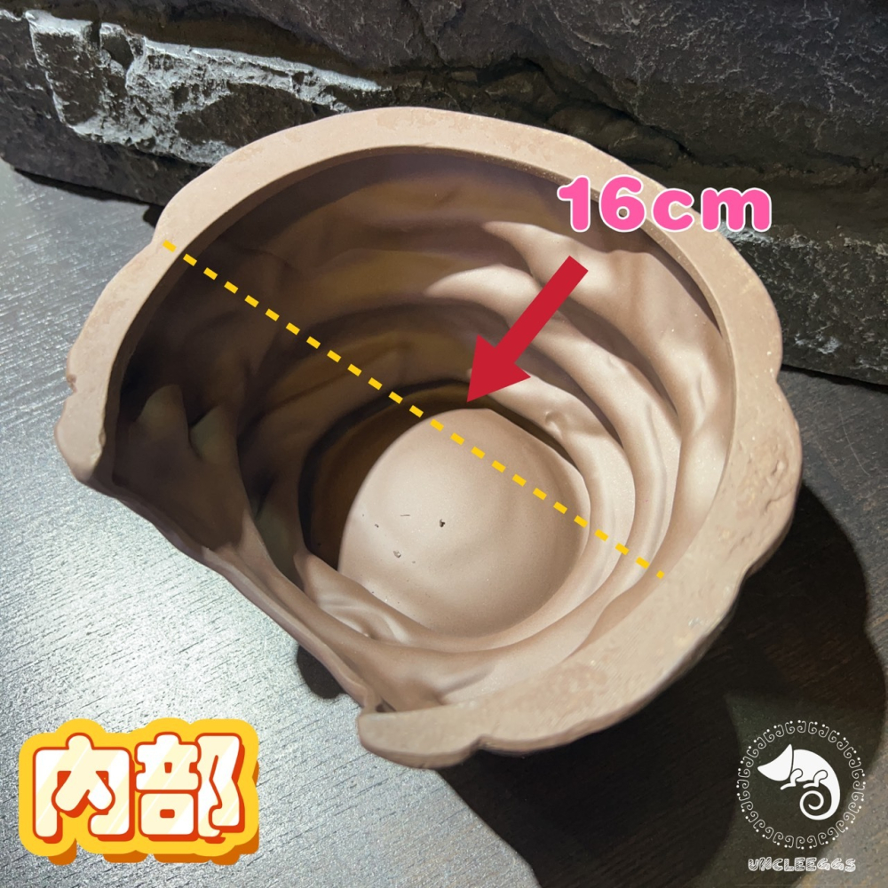 蛋叔叔-MR-紫砂陶推石屋/陶瓷洞穴/守宮洞/守宮屋/洞穴/藍舌蜥/曬台/蠍子/保濕/螯蝦/豹紋守宮/蛇洞/肥尾守宮-細節圖9