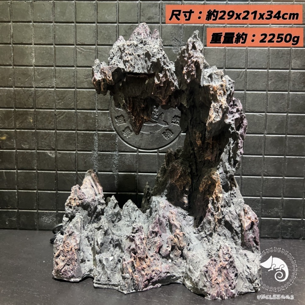 蛋叔叔-岩山流沙瀑布(含馬達)/魚缸造景/半水景/雨林景/3D景/魚缸造景/動態流水造景/假山瀑布/流沙造景/爬蟲流水-細節圖2