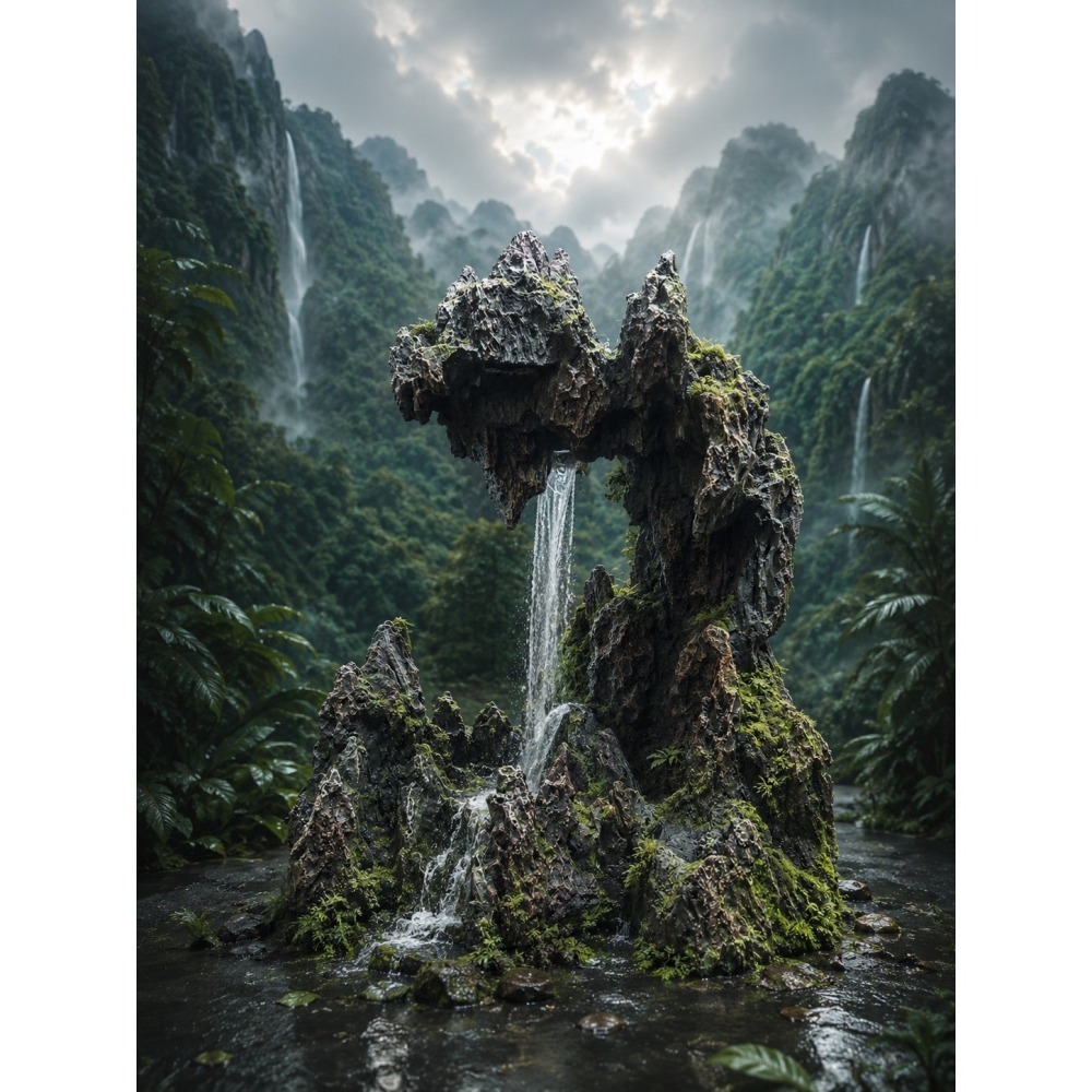 蛋叔叔-岩山流沙瀑布(含馬達)/魚缸造景/半水景/雨林景/3D景/魚缸造景/動態流水造景/假山瀑布/流沙造景/爬蟲流水-細節圖10