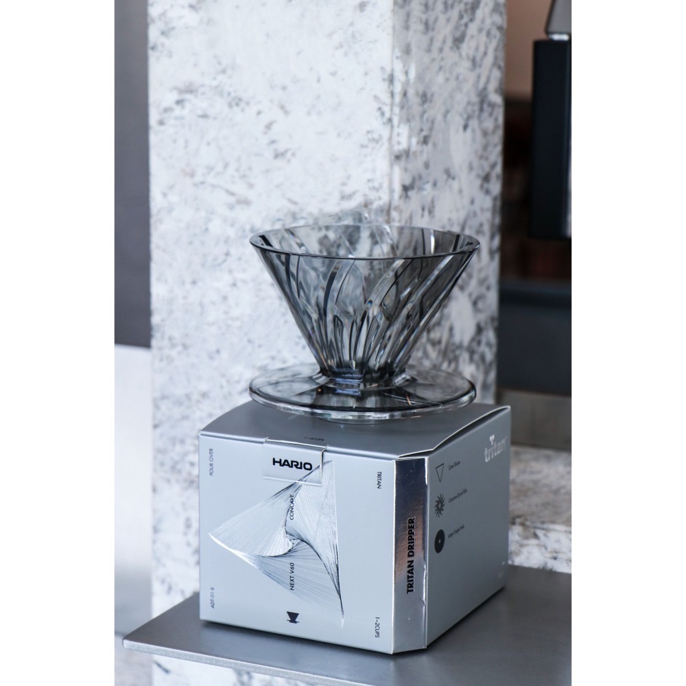 ［全新］HARIO α 阿爾法錐形凹肋樹脂濾杯-01 黑 Tritan版-細節圖2