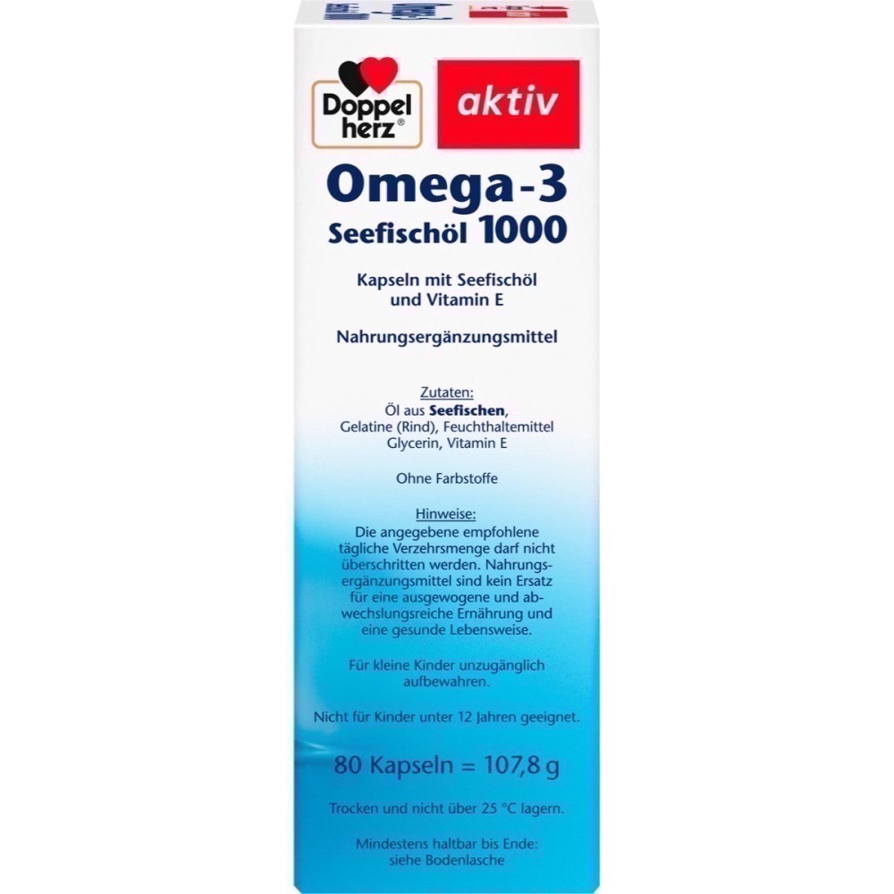 Doppelherz 雙心牌 Omega-3 Seefischöl 1000 深海魚油 80粒裝-細節圖3