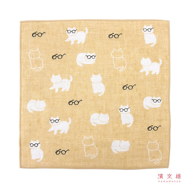 🇯🇵【日本製】濱文様 Hamamonyo 半水洗純棉日式手帕-規格圖1