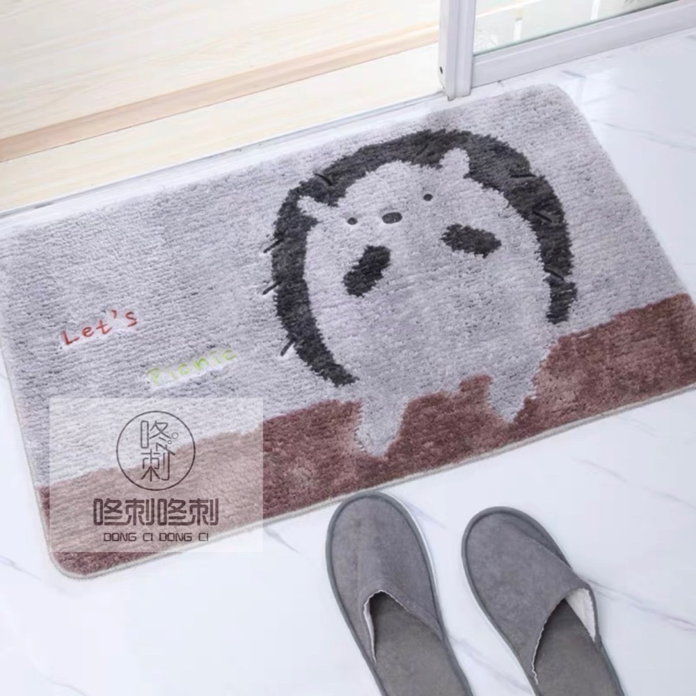 咚刺咚刺 刺蝟地毯 吸水墊 吸水地墊 腳踏墊 落塵墊 刺蝟周邊用品-細節圖2
