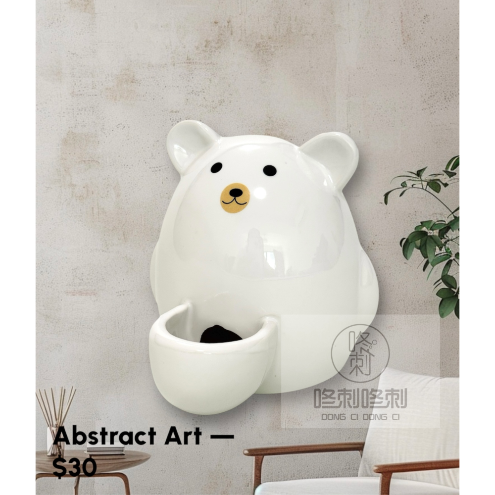 咚刺咚刺🦔 可愛造型瓷水瓶 兔耳朵水瓶 喂水器 防翻水瓶 刺蝟水瓶-細節圖2