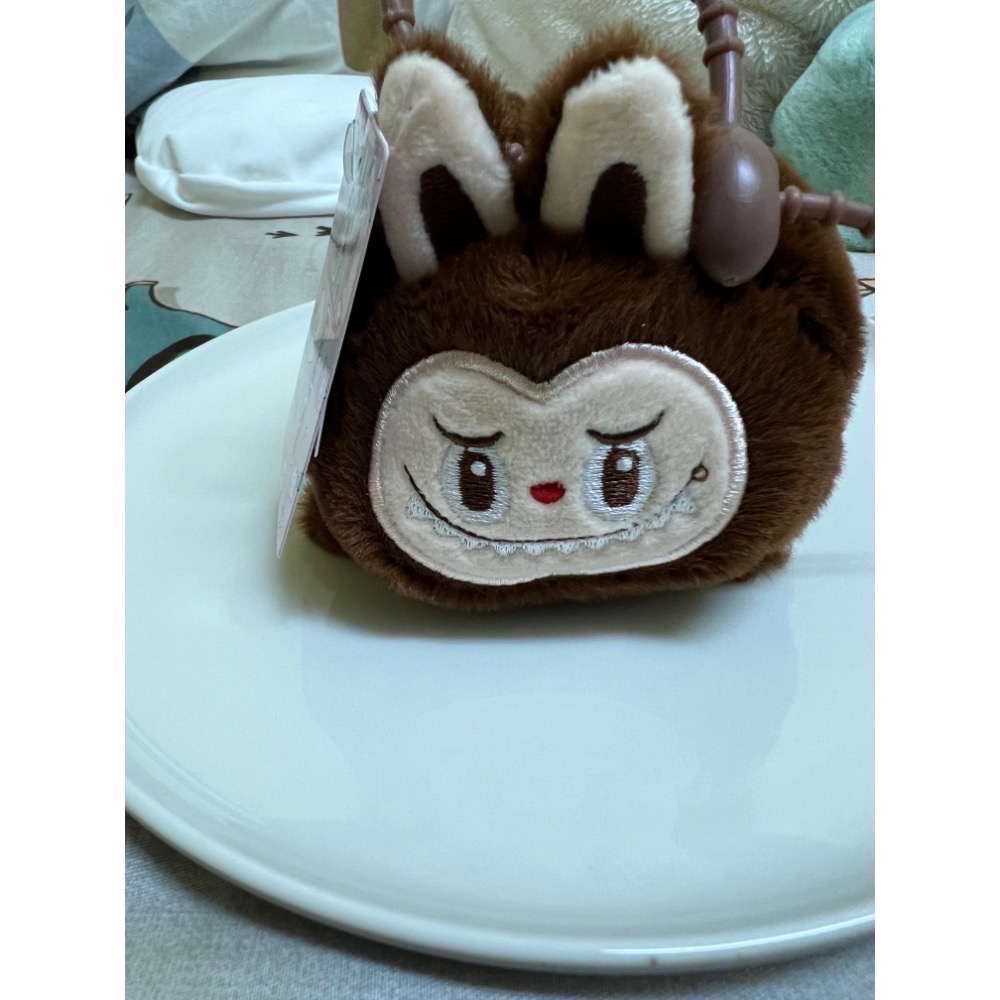 全新品👛超夯超可愛LABUBU多色絨毛小錢包小錢包零錢包可裝airpods pro耳機-細節圖3