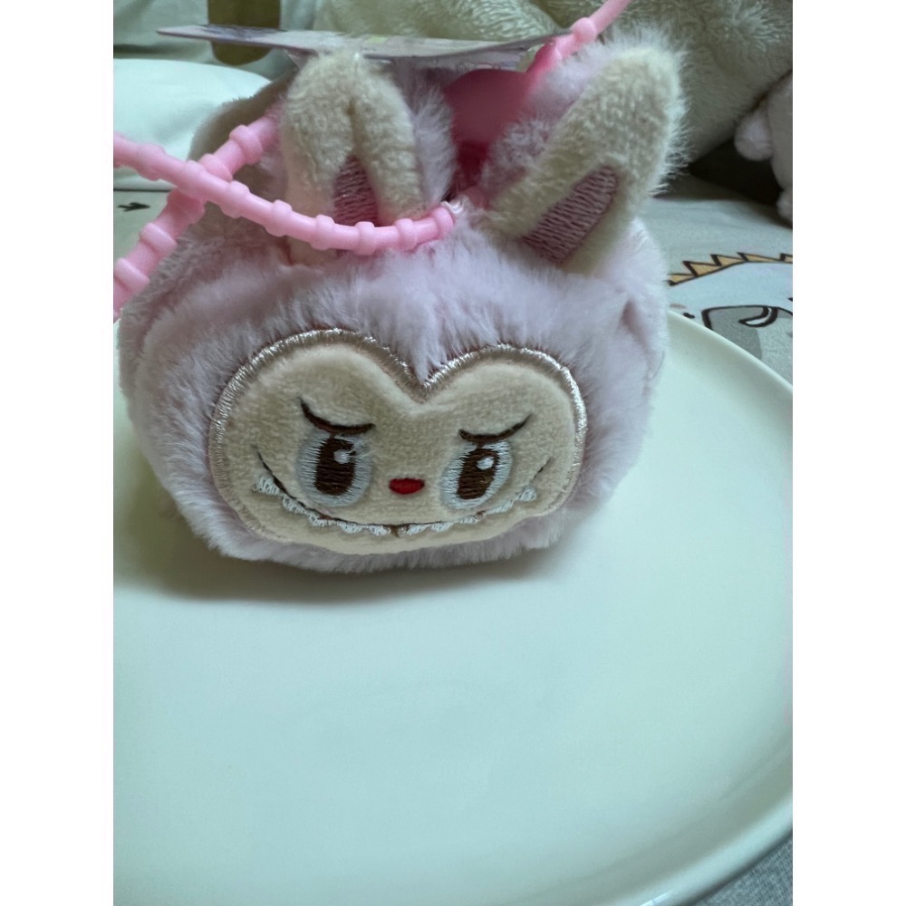 全新品👛超夯超可愛LABUBU多色絨毛小錢包小錢包零錢包可裝airpods pro耳機-規格圖6