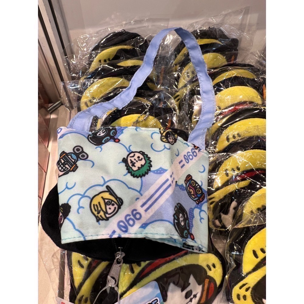 全新品🌐限量商品 航海王/海賊王 快閃店 Q版魯夫飲料提袋&五檔行李安全束帶-細節圖3