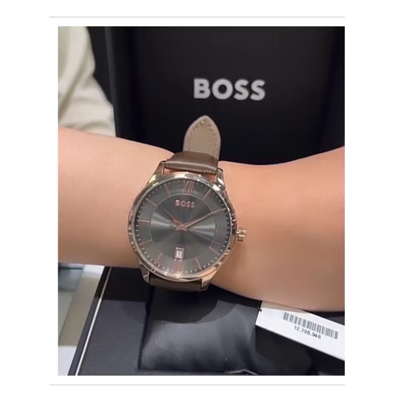 全新品⌚️出清價 BOSS 經典 男錶/女錶 美國🇺🇸購入 有禮盒 送禮 情人節 生日禮物🎁首選 ❤️深咖色-細節圖4