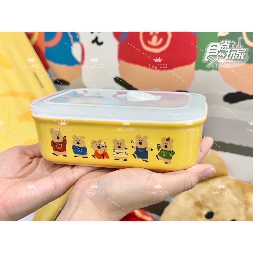 全新品🦘7-11 矮袋鼠🇰🇷限量DINOTAENG QUOKKA絨毛護士夾 票卡套 陶瓷便當盒‼️預購商品6月下-細節圖5