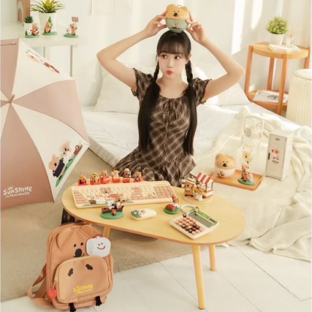 全新品 🍔🔥現貨🔥 7-11 最新 DINOTAENG ♎️可愛提袋⚛️冷水壺飲料提袋（黃） 🩵💚💛🧡-細節圖5