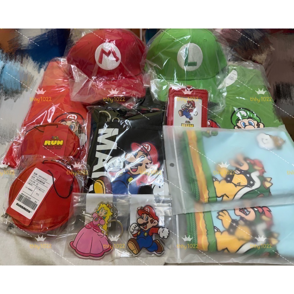 全新品🍄2025年 SUPER MARIO RUN 超級馬利歐路跑 周邊商品 物資 上衣 隨身包 鑰匙圈 證件套帽子