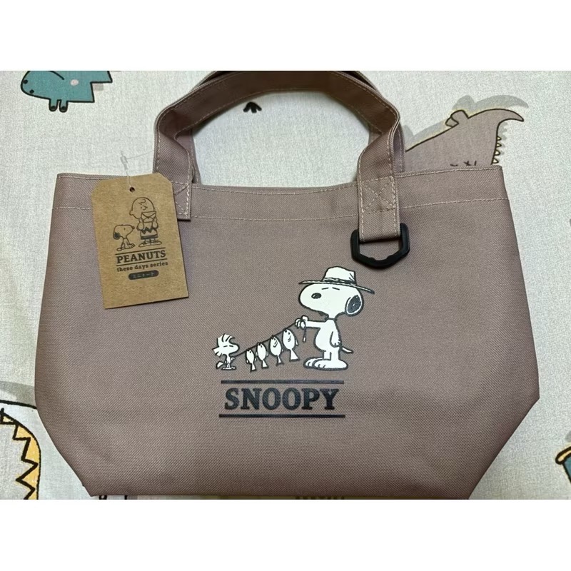 全新品👝日本帶回🇯🇵 Snoopy&Woodstock 史努比 迷你托特包 小提袋、手拿包、購物袋