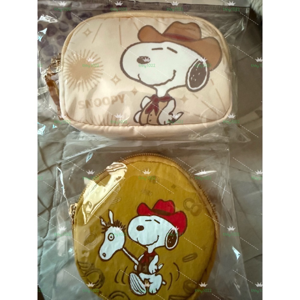 全新品🥜 7-11 Peanuts 金馬開運 馬年限定 史努比 雙層零錢包奶茶色、圓形零錢包、耳機包-細節圖2