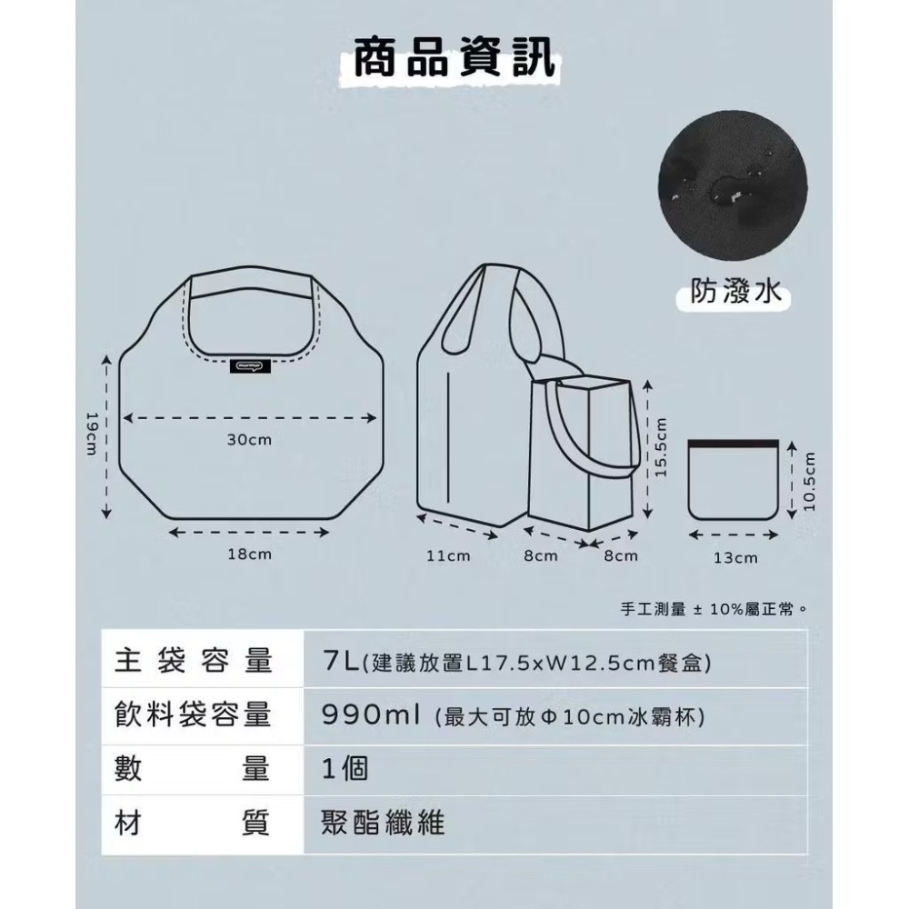 全新品🍬murmur聯名款 7-11超可愛PEKO  不二家的餐餐袋3way小提袋裏 環保袋時尚收納袋 便當袋-細節圖3