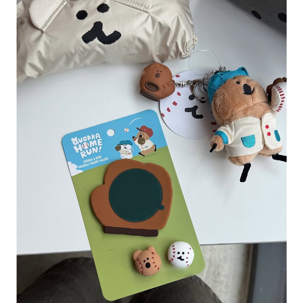 全新品🇰🇷 Dinotaeng QUOKKA & BOBO Baseball 充電線保護套 集線器 可愛 防護套-細節圖5