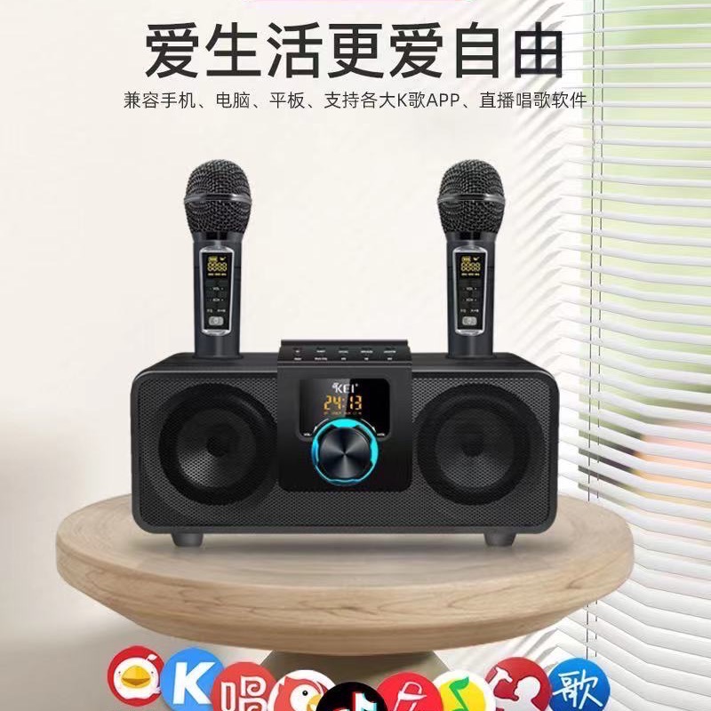 台灣合格認證SDRD309升級版KEI K08 藍芽木紋音響行動KTV卡拉ok音響-細節圖5