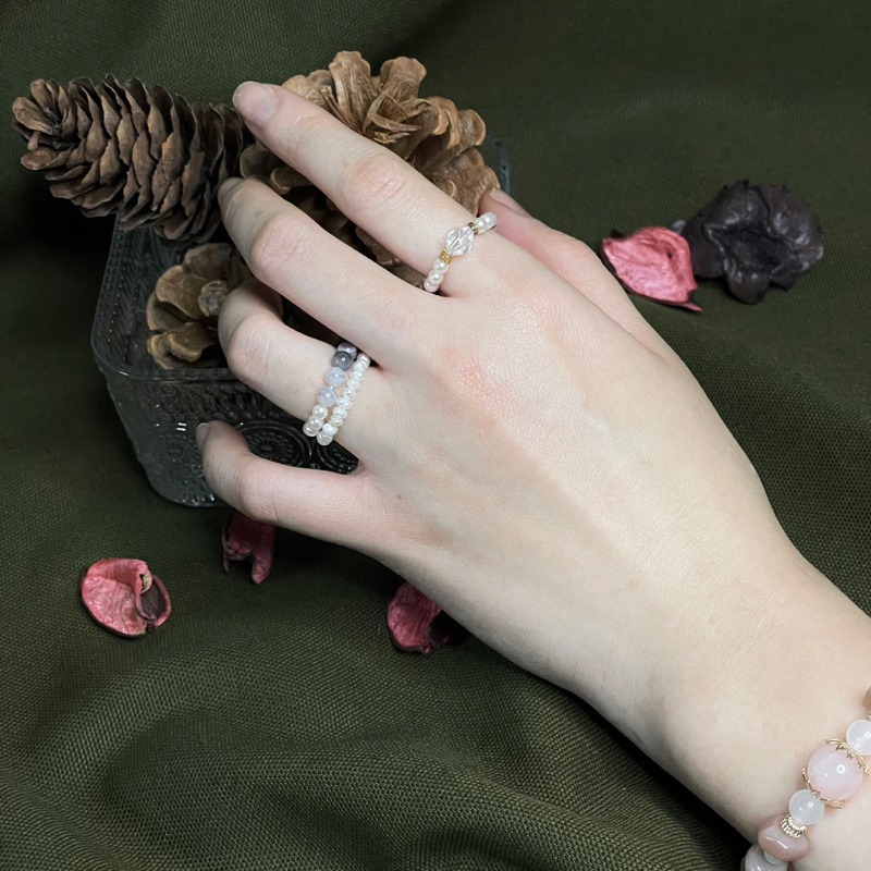 手作現貨-【緣緣水晶】串珠戒指|串珠指環｜水晶｜生日禮物｜聖誕禮物｜情人禮物｜日常單品｜ Y026-細節圖3