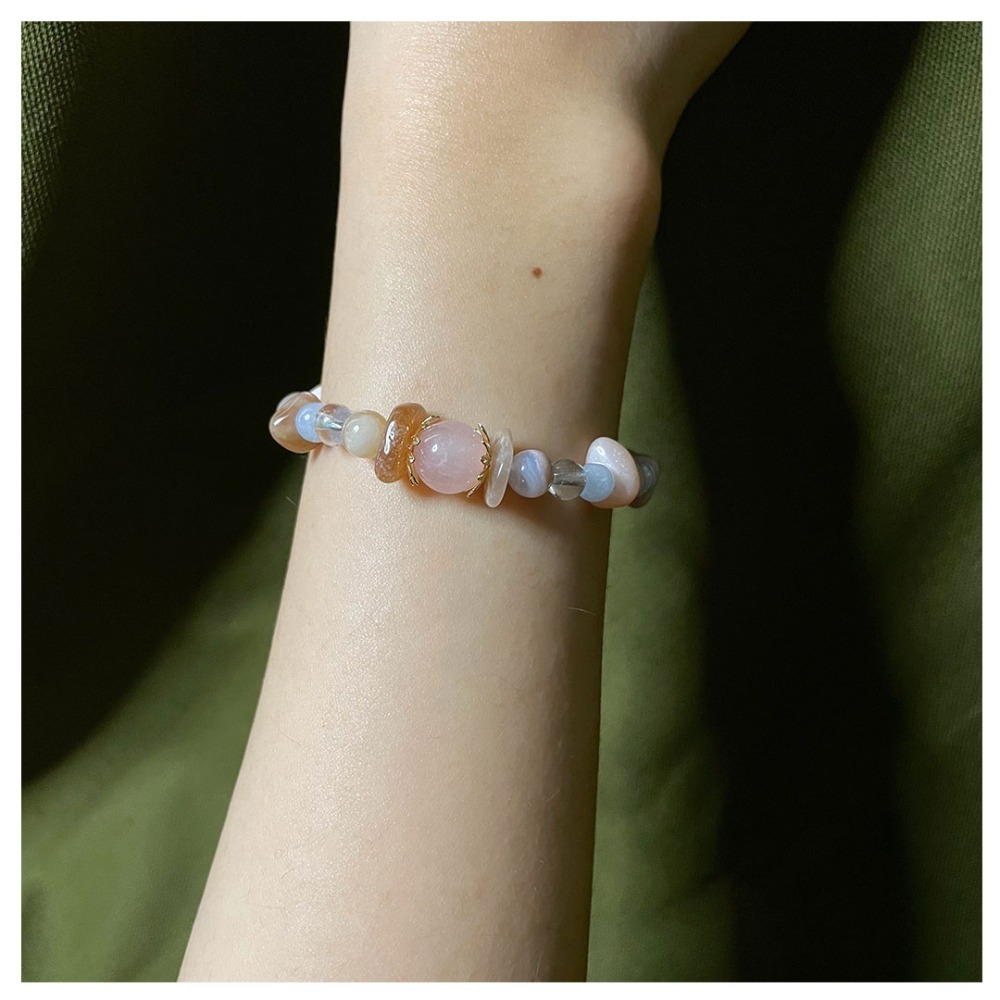 精選手作現貨-【緣緣水晶】桃花喋喋 | 開運手鍊｜生日禮物｜聖誕禮物｜情人禮物｜招桃花｜預防婦科｜聚財｜Y046-細節圖3