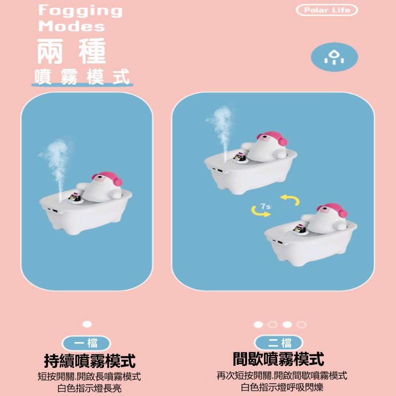 【Rising】(極地物種浴缸加濕器)加濕器 usb 香氛機 精油噴霧器 香薰機 芳香噴霧機 大噴霧加濕器 補水 加濕-細節圖2