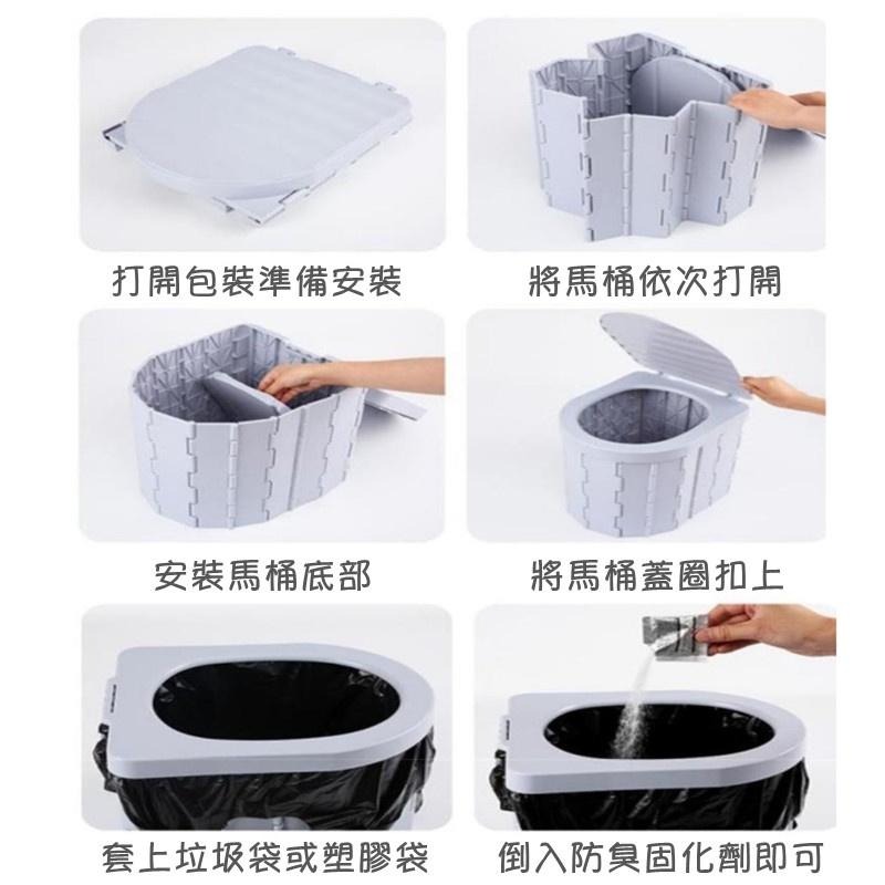 【Rising】(折疊馬桶)一體式 臨時馬桶 可攜式馬桶 廁所 戶外馬桶 應急廁所 露營馬桶 行動馬桶 移動廁所-細節圖5