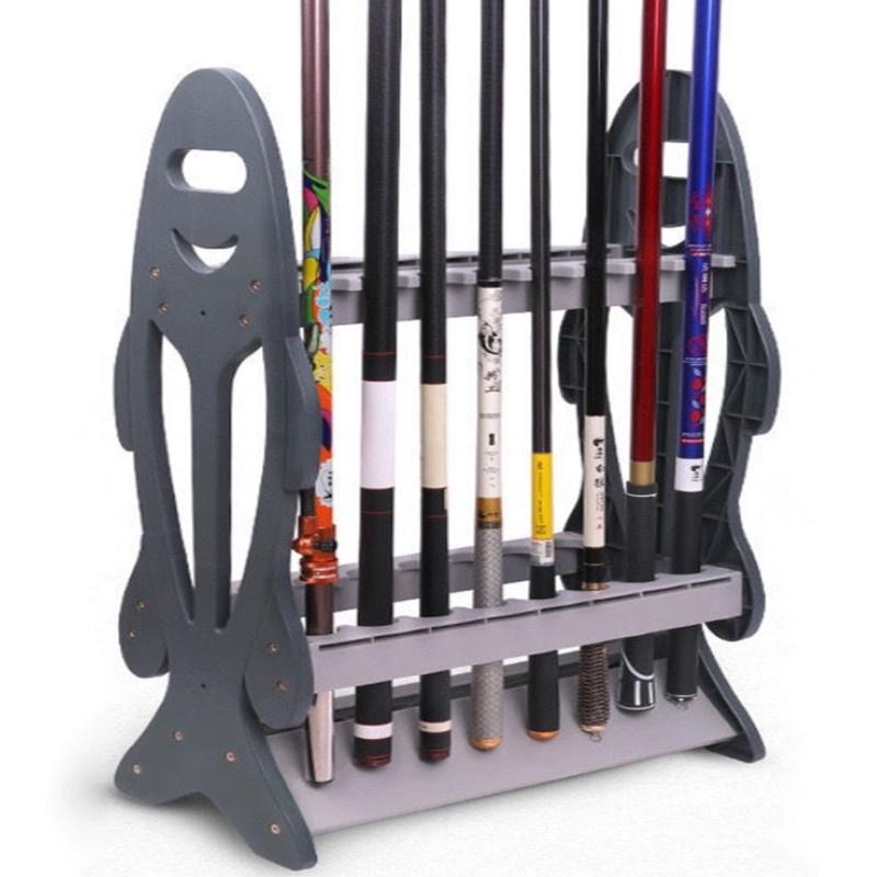 【Rising】(釣竿展示架)16竿 魚竿架 擺放架 釣竿收納架 收納架 展示架 置竿架 鐵板竿 釣竿架 釣竿展示架-細節圖7