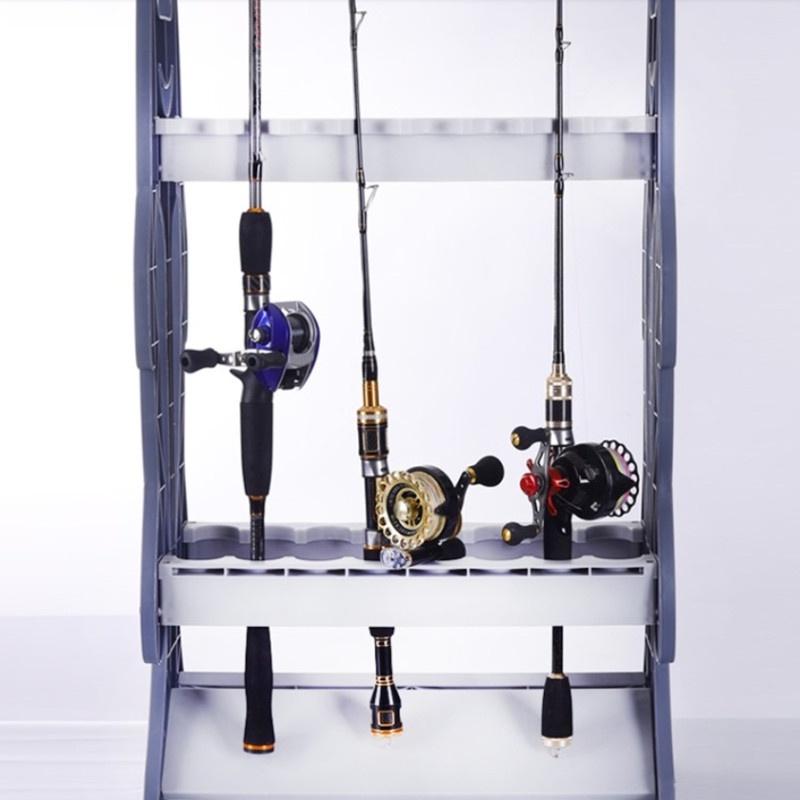 【Rising】(釣竿展示架)16竿 魚竿架 擺放架 釣竿收納架 收納架 展示架 置竿架 鐵板竿 釣竿架 釣竿展示架-細節圖8