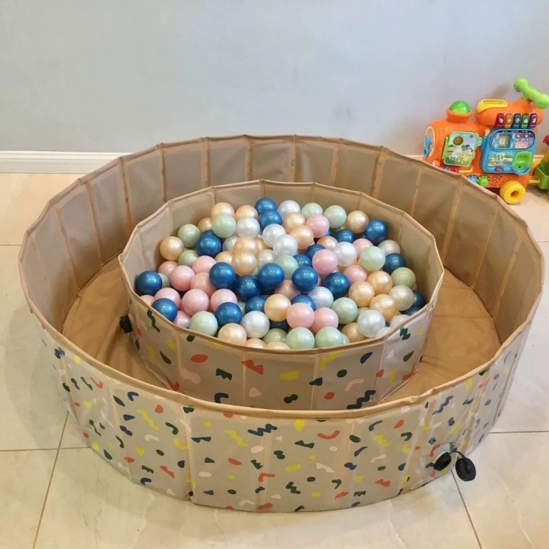 【7-ELEVEN 門市團購】免充氣折疊泳池 球池 沙坑 收納池兒童泳池 寵物泳池 兒童戲水池 折疊球池 寵物戲水池-細節圖5