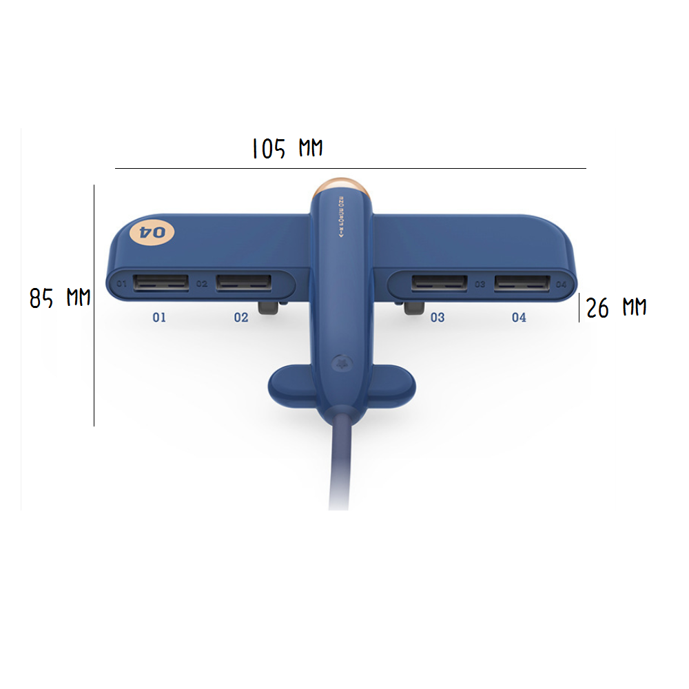 (24小時出貨) 飛機造型USB四孔插座 4口集線器 USB插座 　出國方便多孔USB充電口-細節圖2