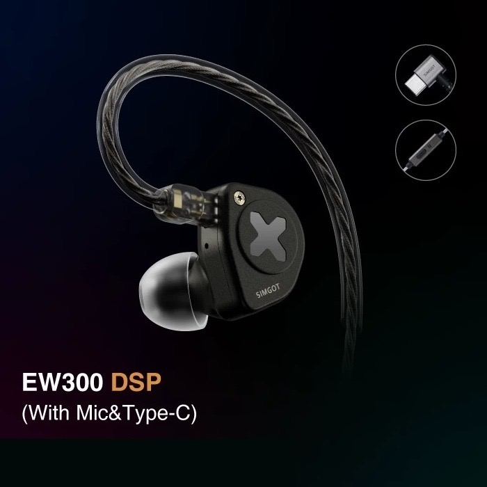 現貨免運【興戈】SIMGOT EW300｜EW300DSP｜動圈-平板-壓電陶瓷-三單元可換線HiFi耳機｜VGP金賞-規格圖1