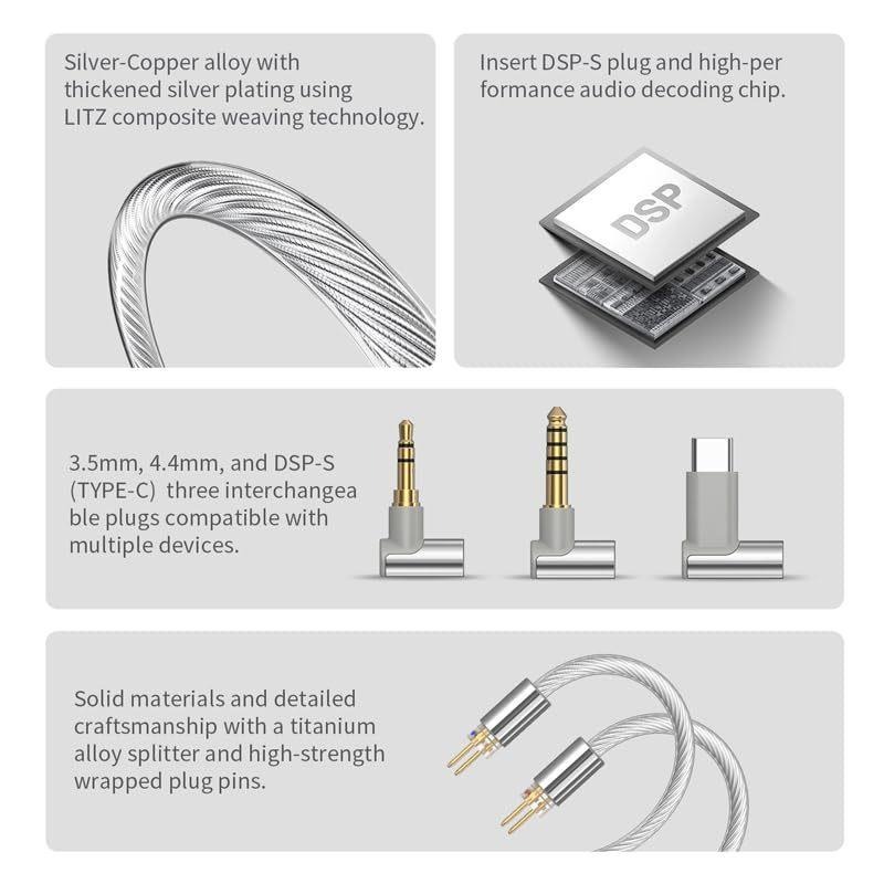 現貨【天使吉米】TANCHJIM Cable X銅鍍銀可換接頭升級線｜APP調音｜3.5mm｜4.4平衡｜USB-C-細節圖5