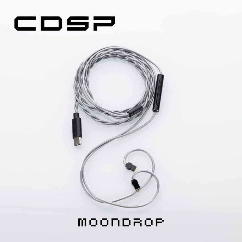 現貨【水月雨】MoonDrop CDSP Dsp 帶麥線 ｜4N無氧銅鍍銀升級線｜Type-C插頭｜0.78插針-細節圖2
