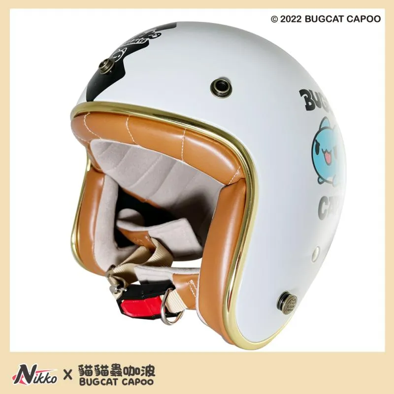 NIKKO N401 咖波騎士帽  半罩式 安全帽 美式復古-細節圖5