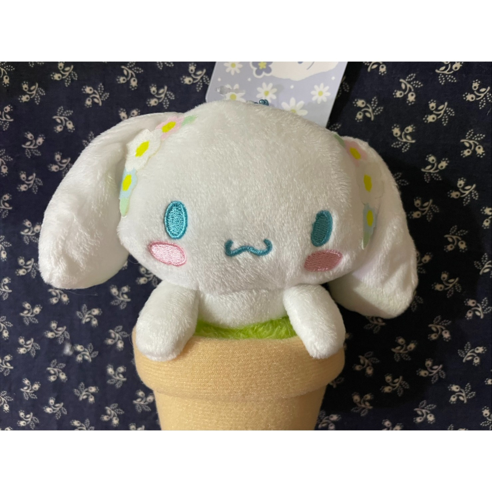 奶油點心兔~日本sanrio，大耳狗可愛盆栽造型絨毛拉鍊吊飾娃娃-細節圖2