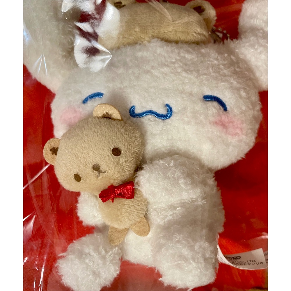 奶油點心兔：法國帽系列大耳狗喜拿抱小熊飛耳吊飾娃-細節圖2