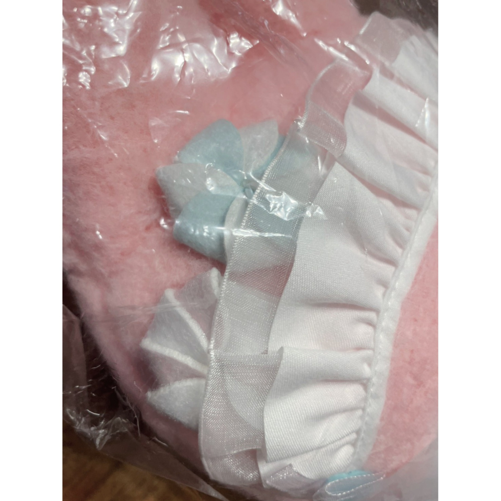 奶油點心兔~2023年美樂蒂生日烘焙系列：美樂蒂廚師服造型超美淡粉色洋裝奶油髮箍大娃/絨毛玩偶-細節圖4