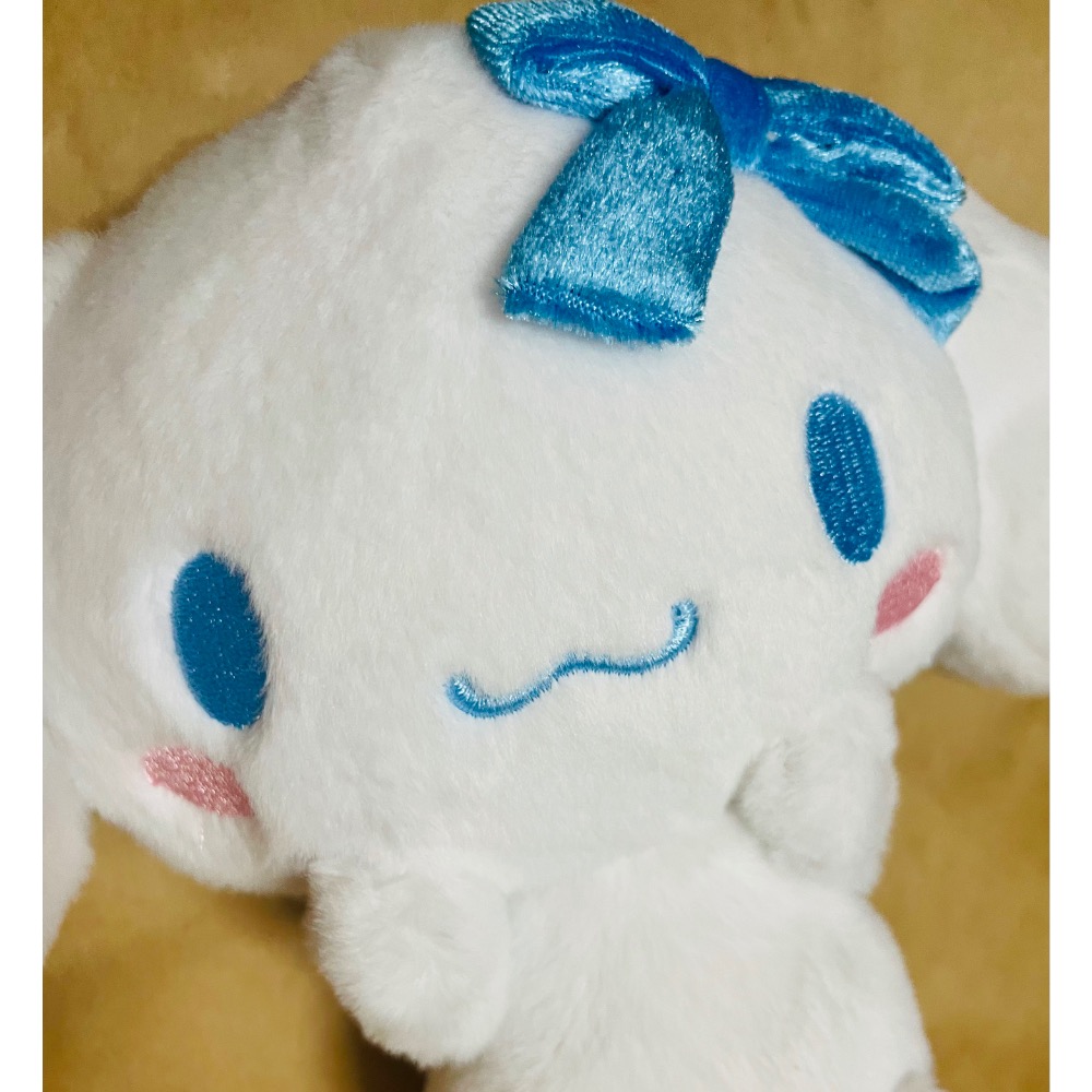 奶油點心兔～大耳狗摸臉臉藍色蝴蝶結絨毛娃娃、玩偶布娃-細節圖2